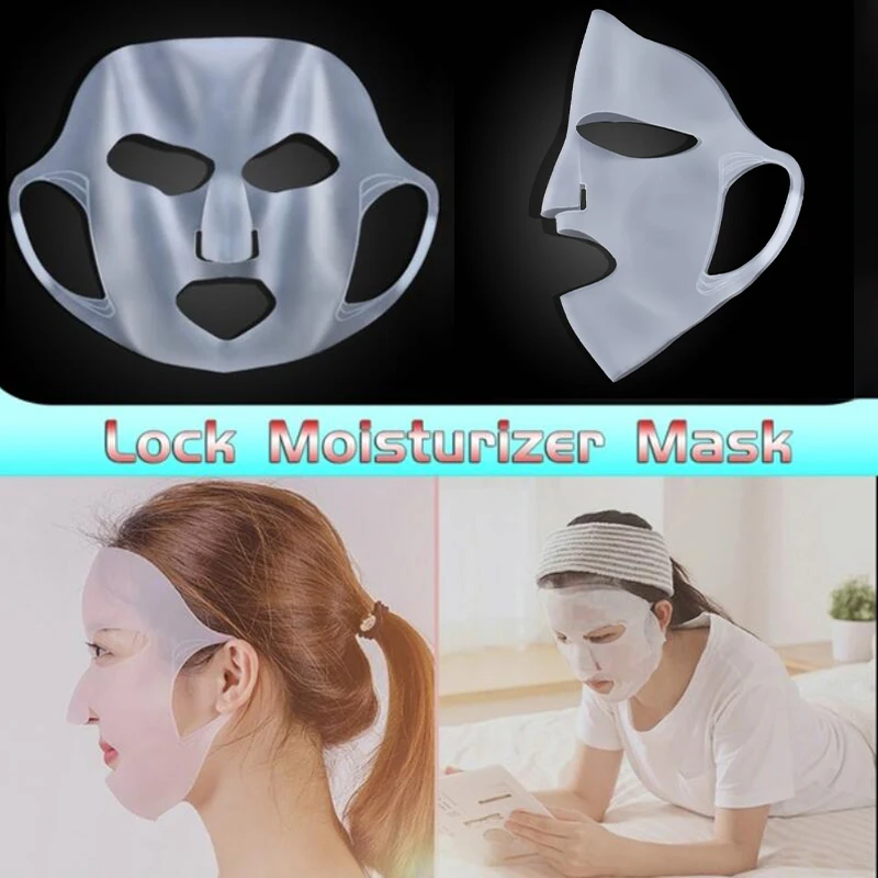 Reusable Silicone Moisturizing Mask Facial Care Tool Prevent Evaporation Anti Wrinkle