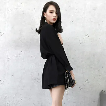 

New Spring Autumn Women Blazer Double-Breasted Turn Down Collar Lady Work Office Female Suits Outwear Abrigos Mujer LX183
