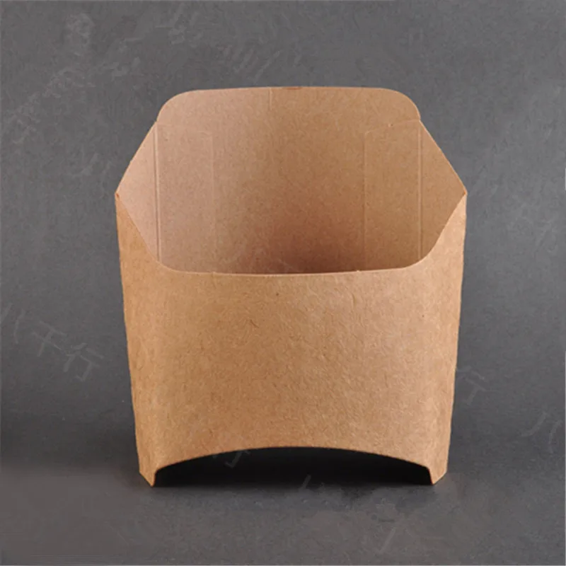 

Kraft Paper Box Disposable Chicken Roll Sandwich French Fries Box
