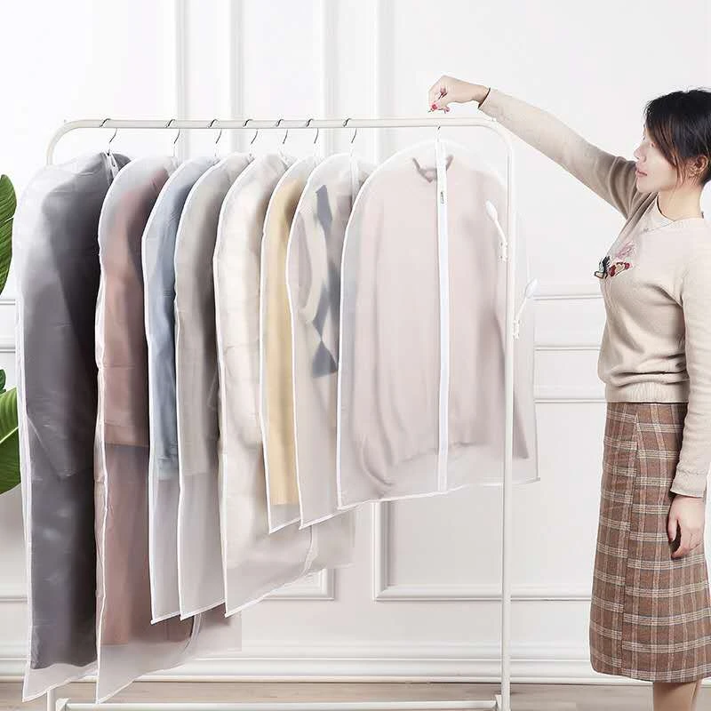 Bolsa colgante para ligera, transparente, con cremallera completa, a prueba de polillas, transpirable, para de ropa en armario|Organizadores colgantes| AliExpress