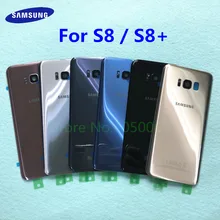 Cubierta trasera de cristal para móvil reemplazo de puerta de batería, marco de cámara para Samsung Galaxy S8 Plus S8 S8 + G955 G955F G950 G950F