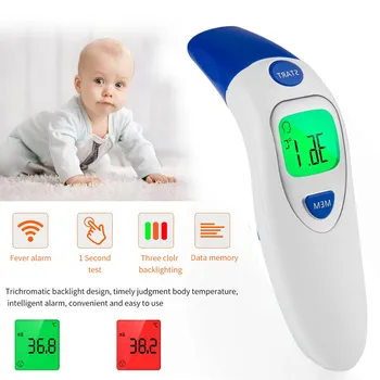 

2020 Baby Adult Fever Thermometer LCD Digital Non-contact Infrared Thermometer Forehead Ear Temperature Meter fast ship Free