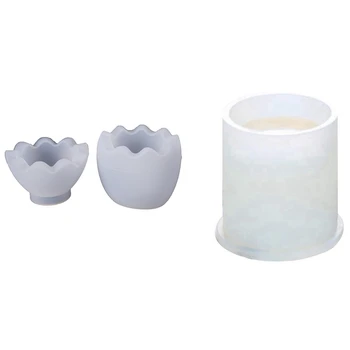 

2 Pcs Silicone Resin Kits Jewelry Casting Mould Tools for Epoxy Resin Jewelry Making - 5.7X6.2cm & 9.8X3.4X4.1cm