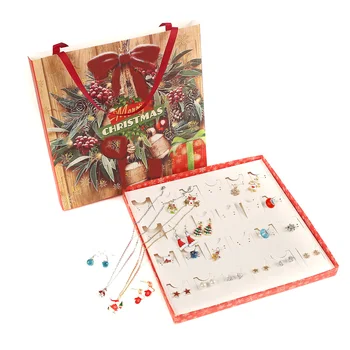 

Christmas Advent Calendar 2020 Girls Jewelry Charms Necklace Earrings DIY Christmas Ornament Decoration HG99