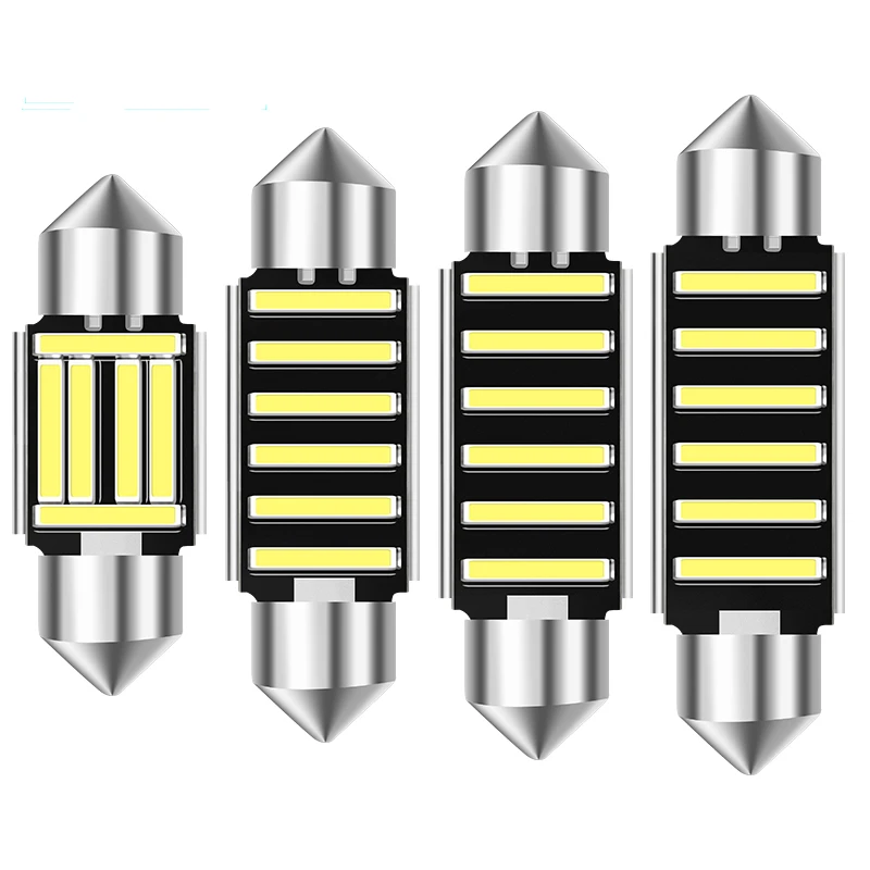 NEW 31mm 36mm 40mm 42mm Dome Light SMD 7020 LED CANBUS Car Interior Reading Bulb c5w License Plate Lamp No Error Car Accessories