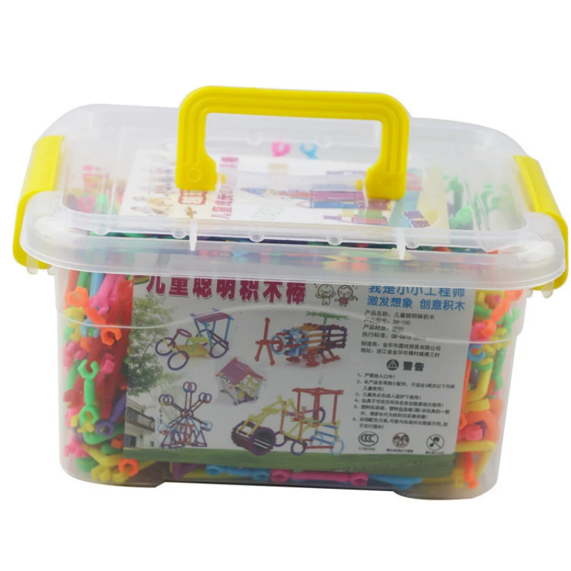 100 / bag DIY building blocks children's toys puzzle stitching tubular