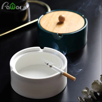 

Ceramic Ashtray with Lid Portable Cigarette Rest Holder 1 Pcs Windproof Ash Holder Ashtray Cigar Tray Household Dust Tray