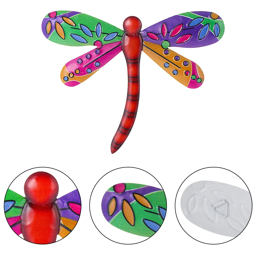 Ornament Crafts Miniature Figurines Miniature Ornament Resin Crafts Dragonfly Figurine Metal Dragonfly Artwork Statue Pendant Garden Decoration Miniaturas Statues Outdoor Yard Sculptures Hanging Ornaments