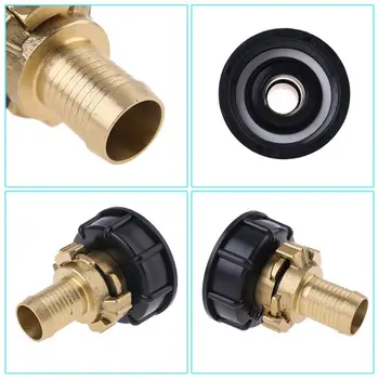 

Water storage tank IBC Tank adapter S60X6 with 20/25mm barbed brass geka style hose connector