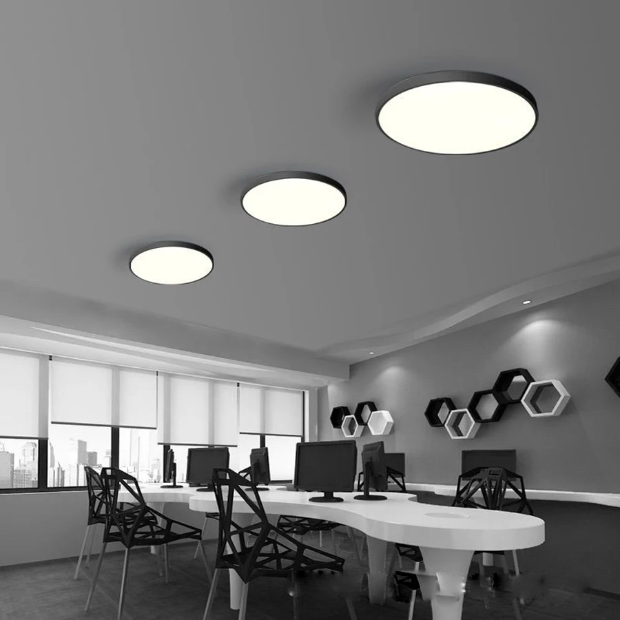 Details about   Round LED Ceiling Light Bright Down Panel Wall Kitchen Bathroom Lamp White A+ 