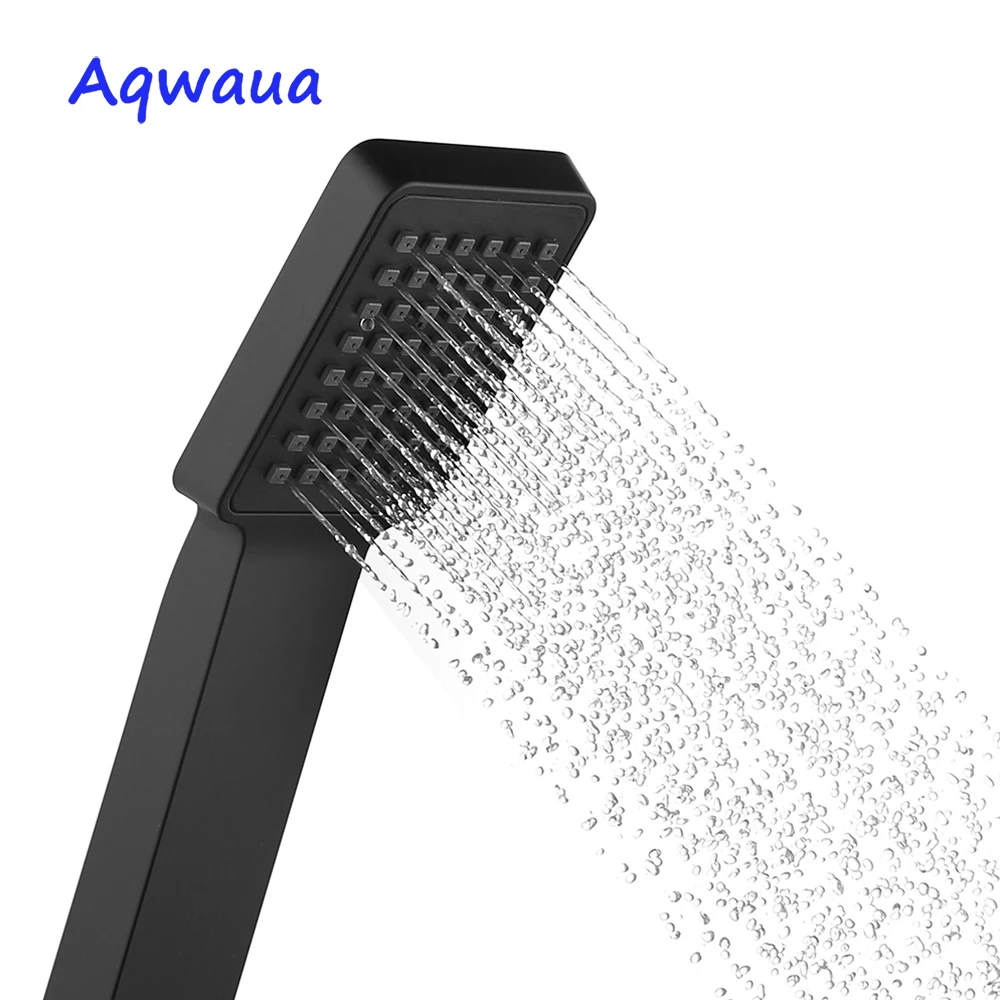 Aqwaua черная ручная душевая головка ABS пластик для ванной опрыскиватель