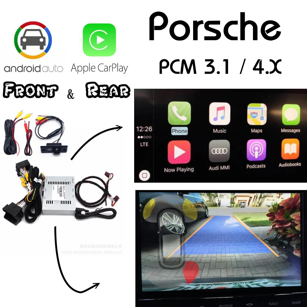 Для Porsche Cayenne Macan Panamera 982 718 991 911Carplay box задняя и фронтальная камера Bluetooth интерфейс