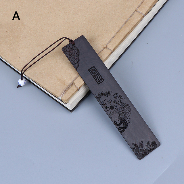 Chinese Style Retro Bookmarks Wood Exquisitely Carved Bookmarks Stationery Supplies