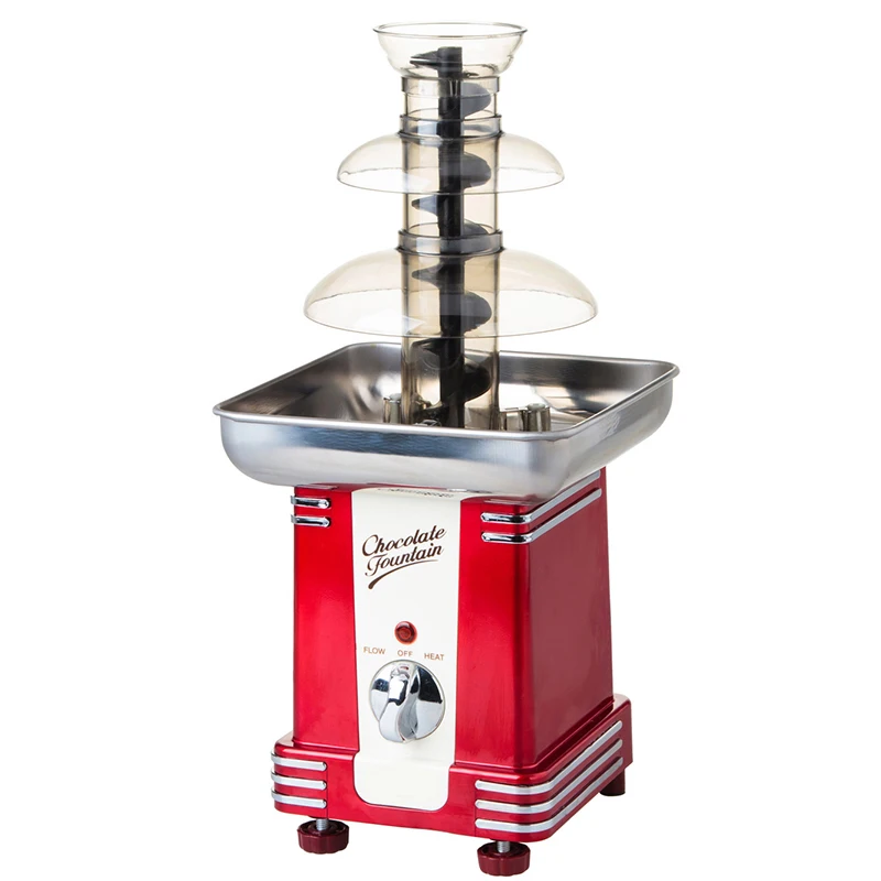 Chocolate Fountain Three Floors Commercial Household Waterfall Machine Juicer DIY Mixer Melting Tower Child