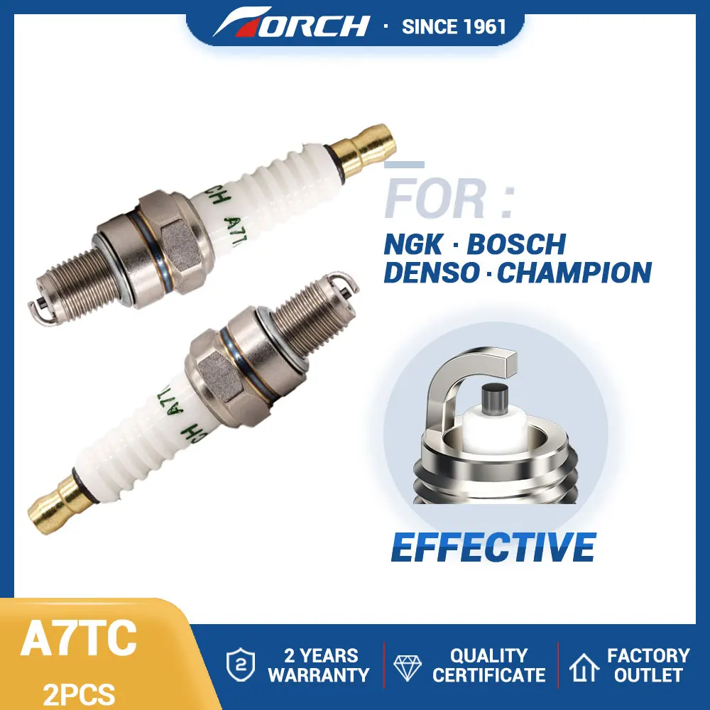 

2PCS Motorbike Replacement Parts Spark Plugs High Performance Scooter Motorcycle Spark Plug TORCH A7TC