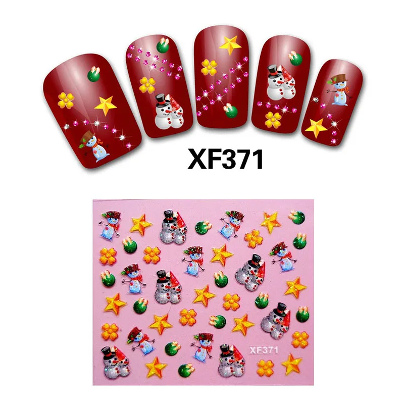 Новое поступление Рождественская тема дизайн ногтей сделай сам Ремесло обертывания переводная наклейка Женская мода наклейки для ногтей s