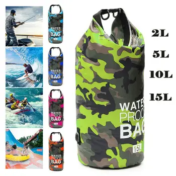 

US 15L Waterproof Dry Bag Canoe Kayak Boating Camping Swimming Hiking Sack Bag A