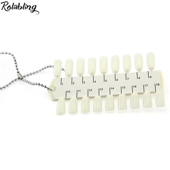 

10pcs/pack 2 Side Nail Art Display Portable False Nail Tips Natural Nail Art Display Plate Fake Nails 36 Tips Color Palette