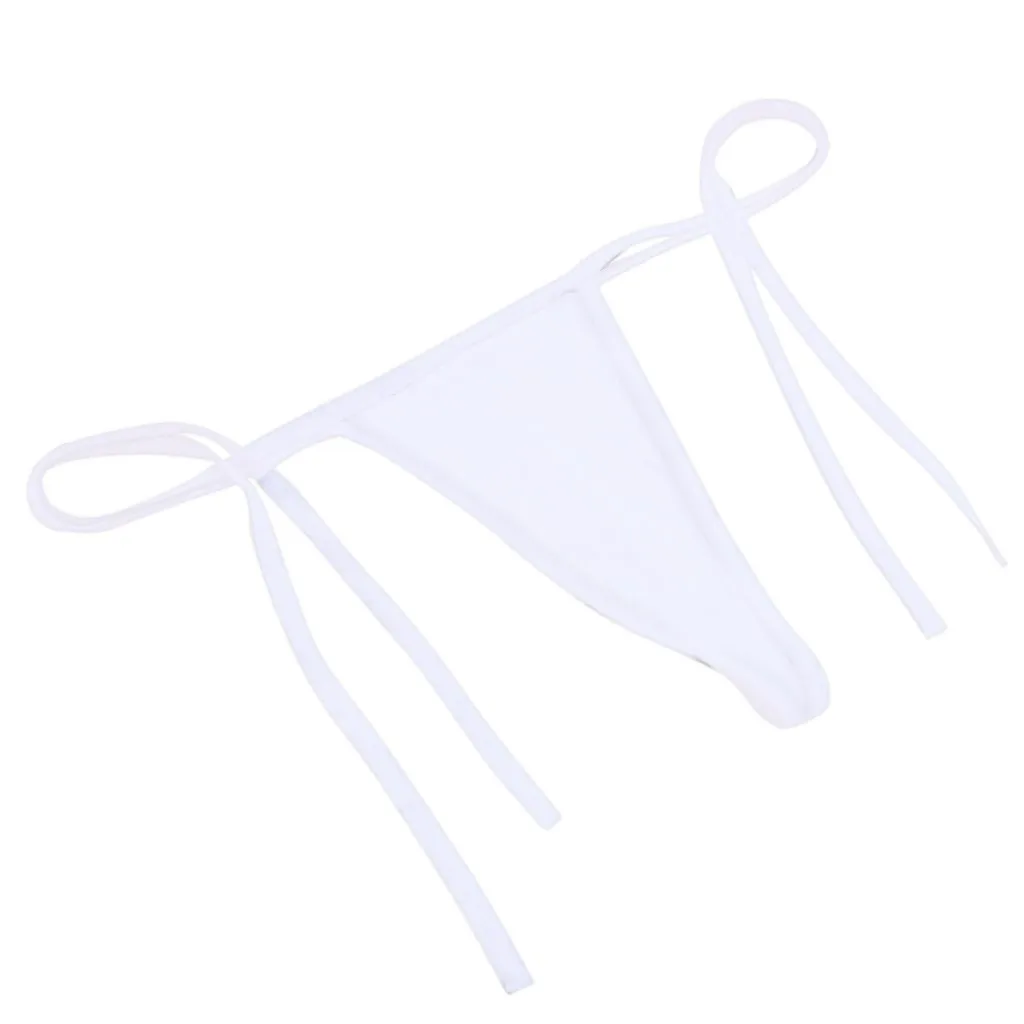 bikini Summer Hot swimwear women Brazilian Cheeky Bikini Bottom Side String Tie Thong Bathing Swimsuit swim panties 3 Colors