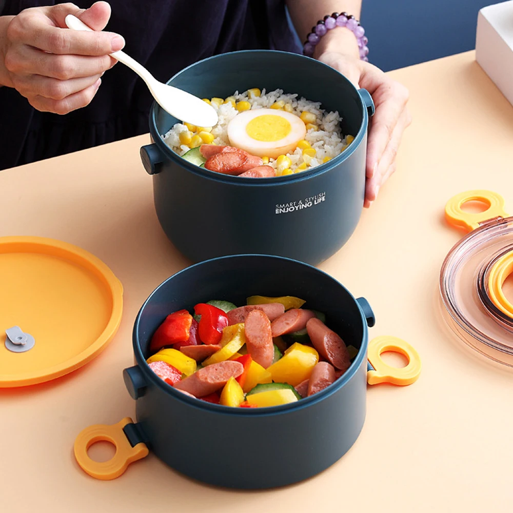 Lunch Box 1600ml, Boîte à Déjeuner pour Adulte, 2 Couches