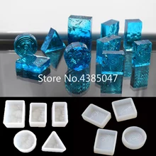 1 шт. геометрические силиконовые смолы ожерелье, изготовленное с помощью литья Expoxy пресс-формы для изготовления ювелирных изделий 3D, с рисунком в виде водной ряби кабошон ювелирные инструменты