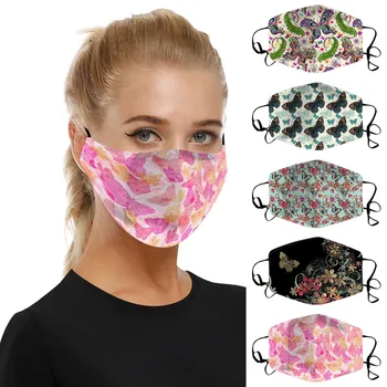 

1Pcs Adults Personality Color Printing Mouth Masks For Protection Face Mask Washable And Reuseble Earloop Mask mujer mascarilla