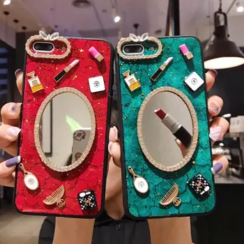 

Fashion and hotsale drop glue mirror soft tpu case for iphone 6/7/8 xs xr xsm