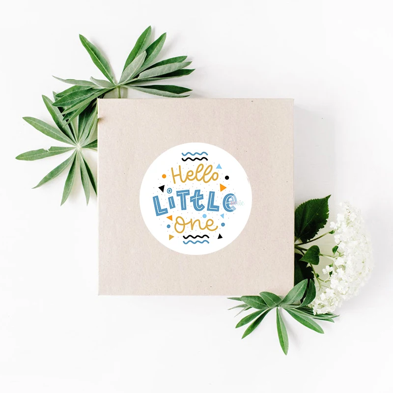 Welcome Baby Boy Stickers Labels Cute Little One Elephant Decor Stickers Welcome New Born Gender Reveal Baby Shower Decor