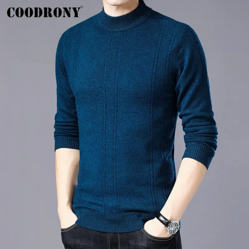 COODRONY Brand Pure Merino Wool Turtleneck Sweater Men Autumn Winter Thick Warm Cashmere Pullover Men Sweaters Pull Homme 93025 COODRONY Brand Pure Merino Wool Turtleneck Sweater Men Autumn Winter Thick Warm Cashmere Pullover Men Sweaters Pull Homme 93025