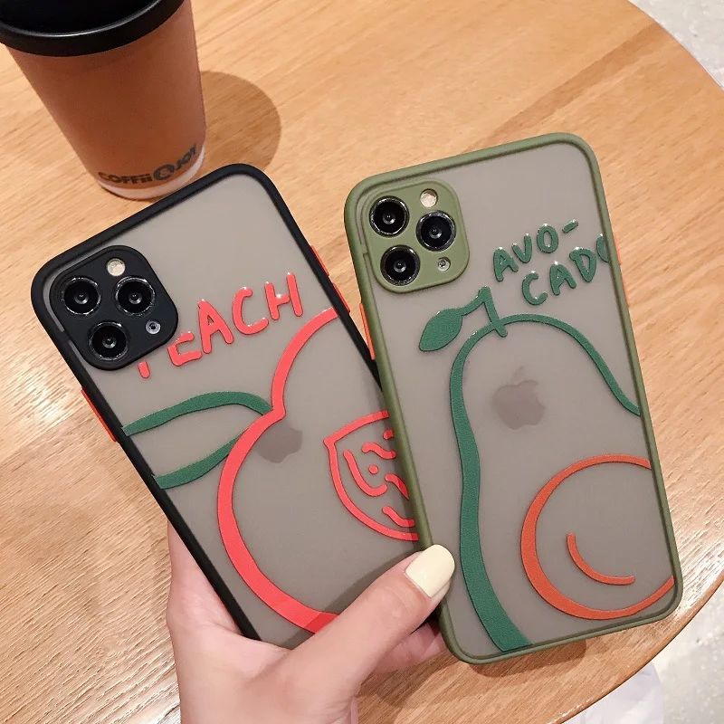

Cartoon Style Fruit Patterned Matte Gloss Oil Phone Case for Huawei P30Pro Mate20 Honor9A X10 Play4T,Cases with Silicone Frame