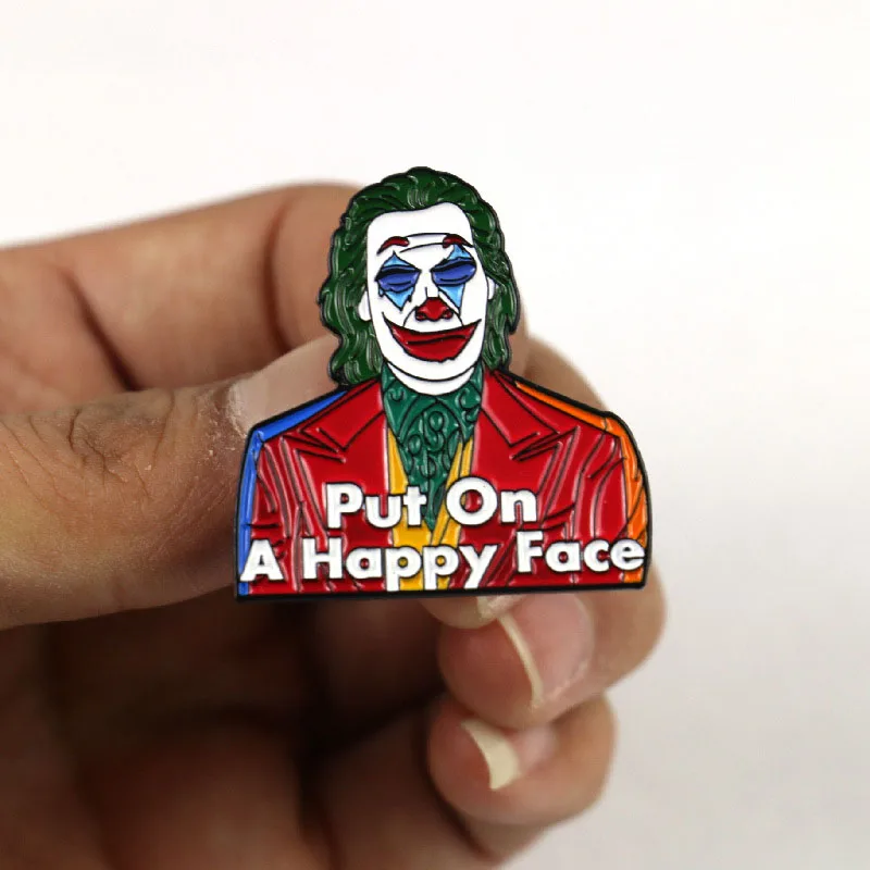 Брошь клоун Джокер и эмалированная булавка мультяшная фигурка клоун Джокер сплав нагрудные значки
