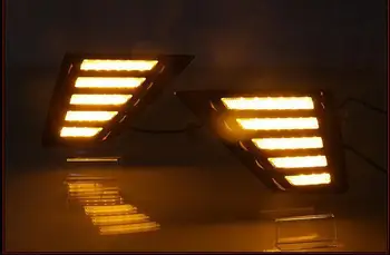 

For Buick Regal 2017-2018 Car Daytime Running Lights DRL With Yellow Turn Signal