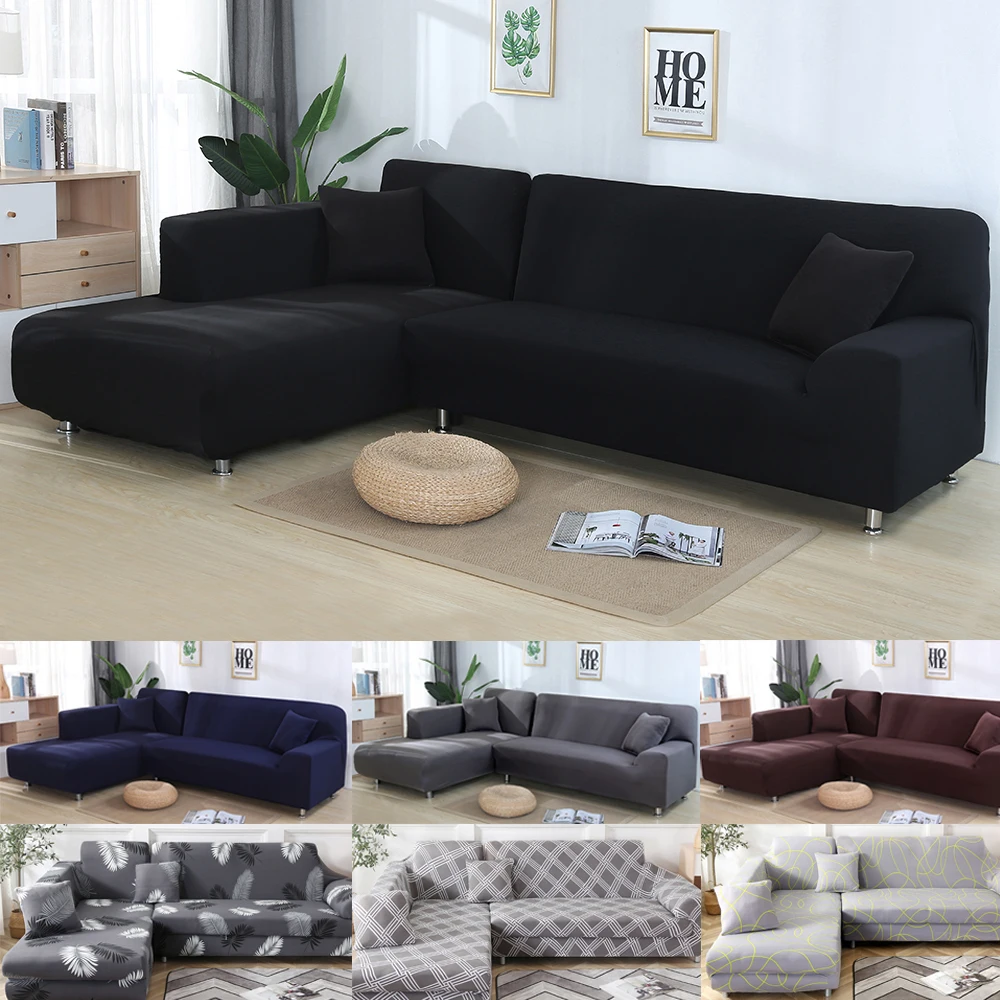 2 Pcs Covers Corner Sofa L Shaped Sofa Living Room Sectional
