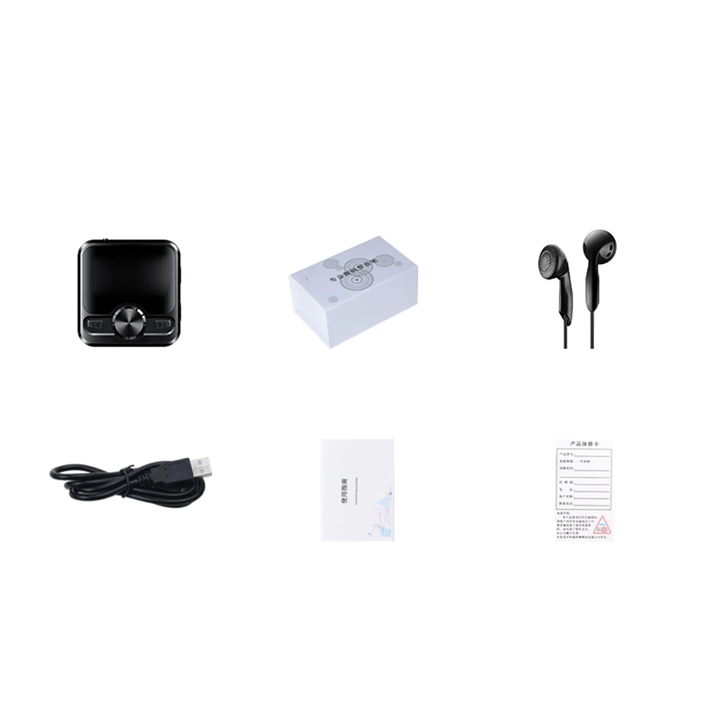 Переносной диктофон Bluetooth спорт HIFI MP3 плеер Запись звука ручка IPX6 FM радио повторитель 1,2 дюймов дисплей