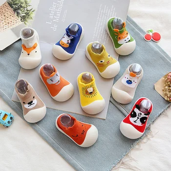 New Baby Boy Girl Shoes Baby Shoes Newborn Floor Shoes Socks Animal Handmade Cotton Soft Sole First Walkers Toddler 0-24Month 1