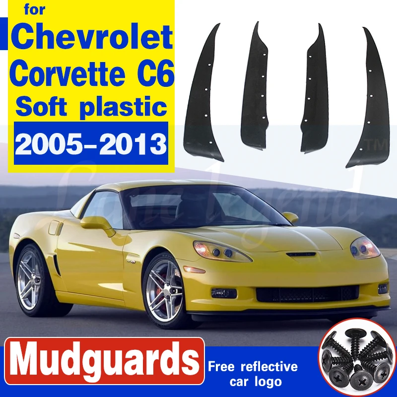 

Car mudguards For Chevrolet Corvette C6 2005 - 2013 Front & Rear Wheel Mud Flaps Splash Guards fender mudflap Car Accessories