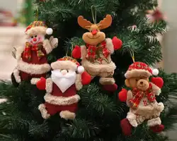 5 шт. кукла Санта Снеговик ручная работа Кукла Новогодняя елка Рождественские украшения домашний подарок Волшебные садовые фигурки
