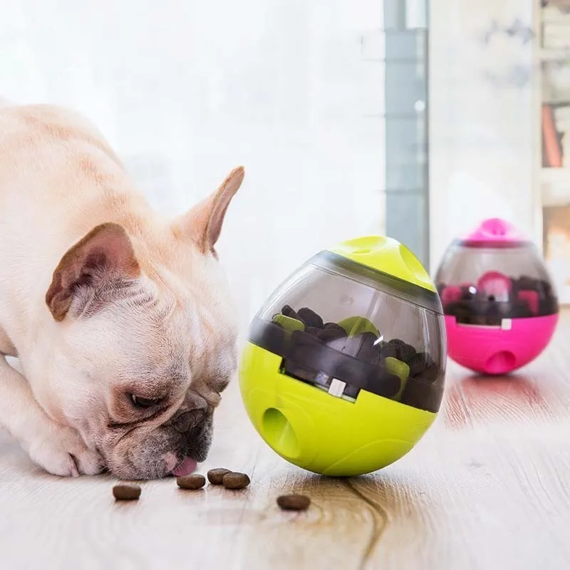 Interactive Dog Cat Food Treat Ball Bowl Toy Funny Pet Shaking Leakage Food Container Puppy Cat Slow Feed Pet Tumbler Toy