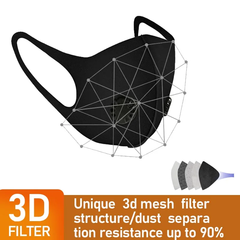 

PM2.5 Anti-pollution Mask Dust Mask Respirator Mask Cotton Unisex Mask Pm2.5 Dust Mask Mascherina Mask Protective Face Mack