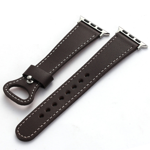 First Layer Leather Band for Apple Watch SE 44MM 40MM IWatch Strap on Smartwatch Series 6543 38mm 42mm Wristband Bracelets