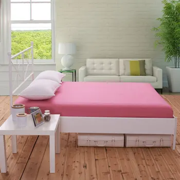 

Distinctive Unique Solid Colorful Fitted Sheet Twin Full Queen King 100% Cotton Bed Sheet