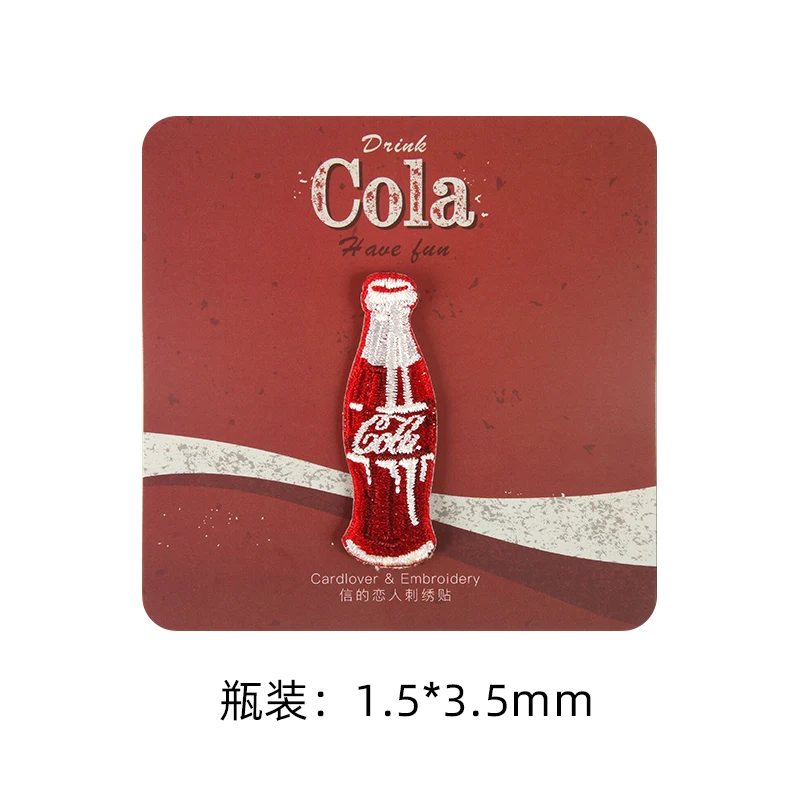 C 1 шт., модная наклейка для вышивания стикеров с надписью «drink Cola», одежда, шляпа, наклейка для телефона, сделай сам, планировщик, декоративные наклейки для рукоделия - Цвет: C