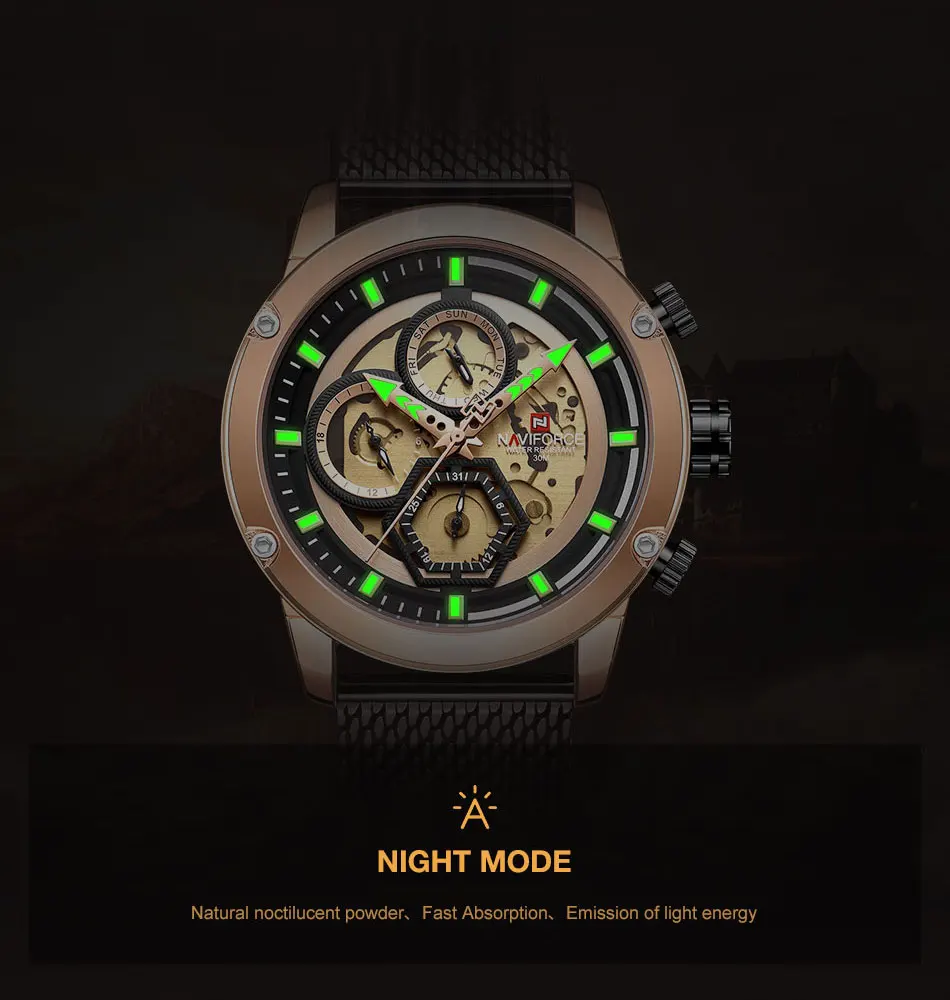 Топ люксовый бренд NAVIFORCE мужские часы повседневные мужские кварцевые часы из нержавеющей стали военные аналоговые наручные часы
