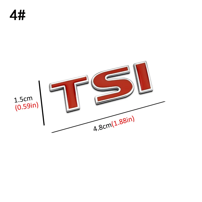 Dsycar 1 шт. 3D металлический TSI автомобильный боковой крыло задний багажник эмблема значок наклейки, универсальные автомобильные аксессуары декоративные наклейки s - Название цвета: 4