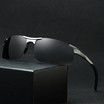 

Glasses UV400 Aluminum Magnesium Half Frame Polarized Sunglasses Suitable Sport Cycling Hiking Driving Glasses Bicycle Unisex