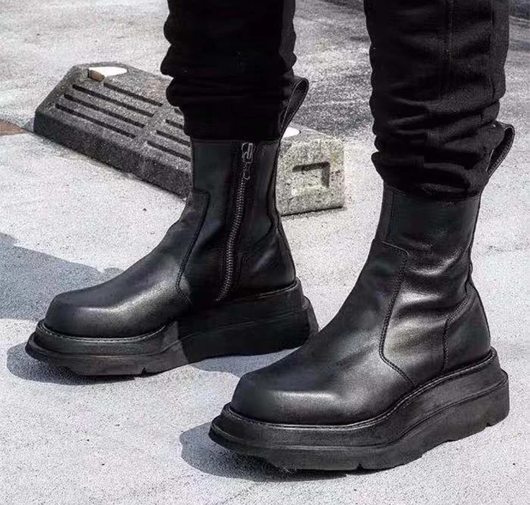 Мужские военные ботинки на платформе; zapatillas hombre; зимние кожаные ботинки; botas hombre; Повседневная обувь; Sapato Masculino; крутая Мужская обувь; Erkek Ayakkabi