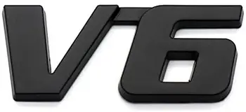 

3D Chrome Finish Metal V6 Emblem Alloy Badge Sticker