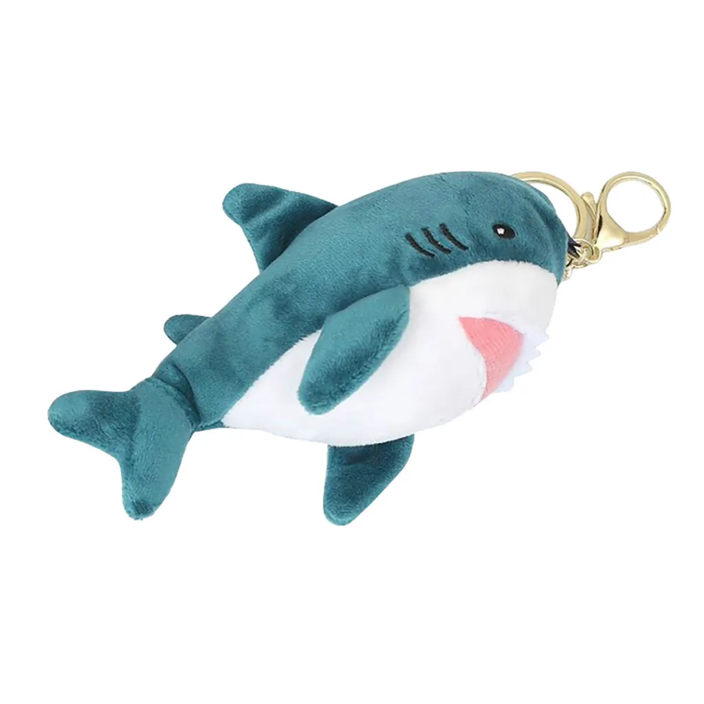 mini Cute Plush Toys Marine Animals Sh-ark Soft Stuffed Animals Dolls Backpack Key Decorations Kids Birthday Gift #B
