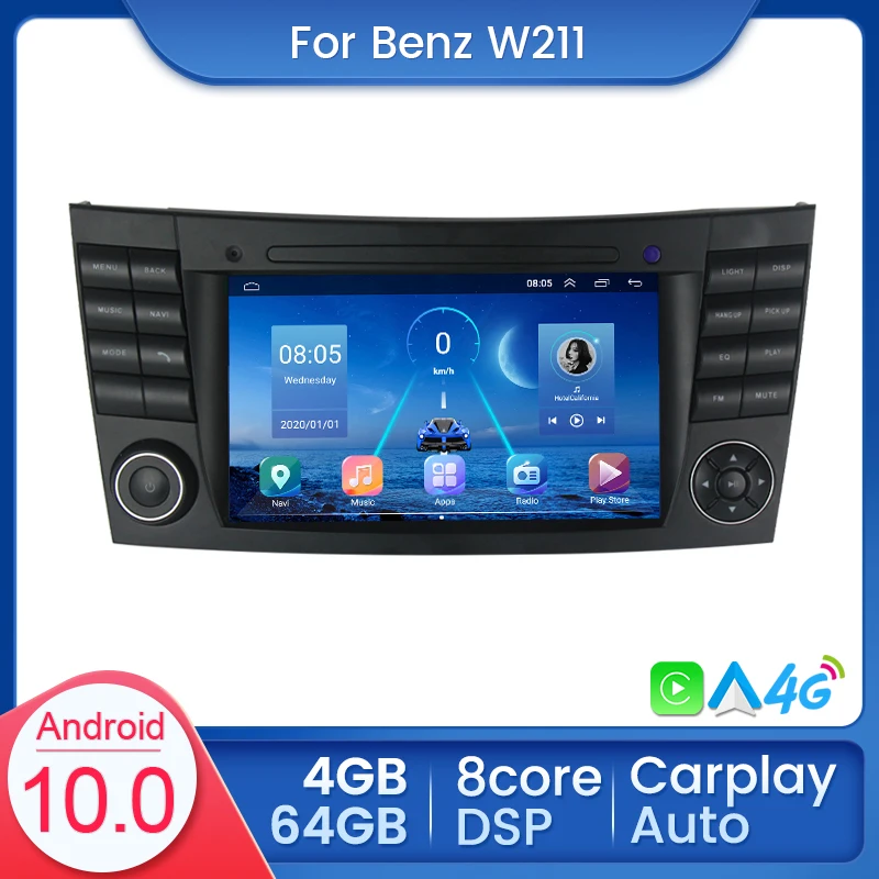 Автомобильный DVD-плеер для Mercedes Benz E-class W211 E200 E220 E300 E350 E240 E280 CLS CLASS W219 мультимедийная