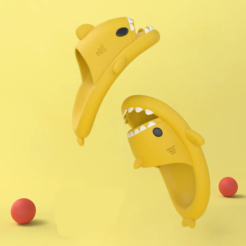 Funny Children Parent Adult Slippers Cute Shark-shaped Home Non-slip Boys Kids Slippers Toddler Girls Shoes Man Women Slippers